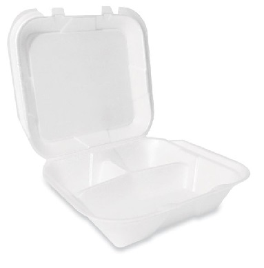 Plastifar 9 x 9 3-Comp Foam Tray